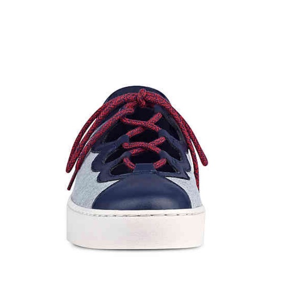 Denim Lace Up Caged Vamp Loafer Sneakers - Picture 8 of 8